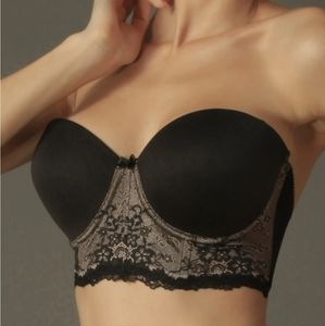 Va Bien Marquise Ultra-Lift Strapless Longline Bra - Black - 36D but fits 36 DD